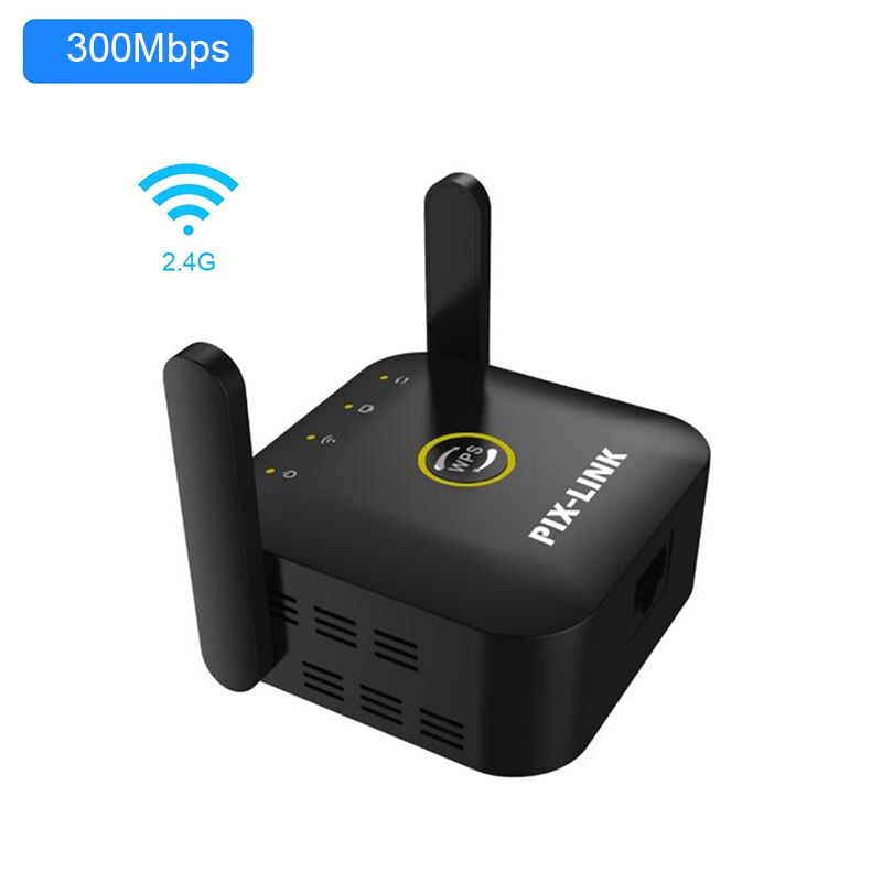 PIXLINK 2.4Ghz/5Ghz WiFi Repeater Wireless Long Range Extender AC1200 Network Booster Amplifier Rourter&#39;s Signal 300/1200Mpbs: UK plug / 300M 2.4G Black