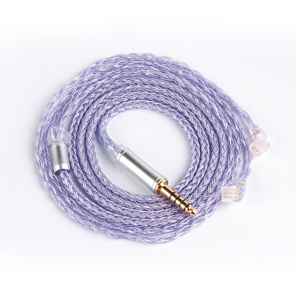Kinboofi 16- adriges 2.5/3.5/4.4mm hochreines, versilbertes kabel mit mmcx /2- pin/qdc-stecker,  v90 ba5 kz zsx blon bl -03 bl-05