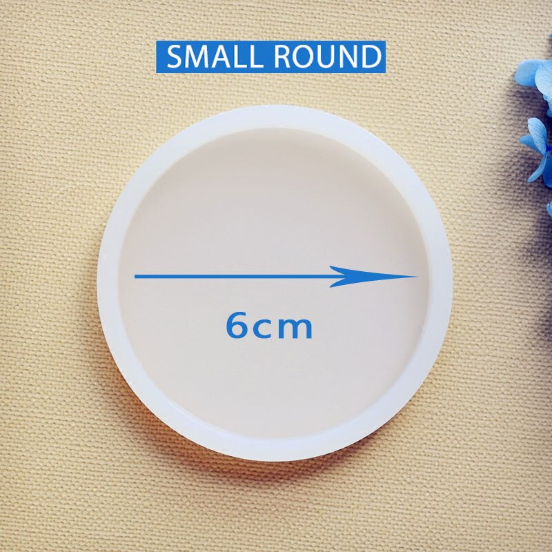 Geometric Epoxy Resin Silicone Mold DIY Round Cup Mat Pad Handmade Crafts Making Molds Transparent Square Round Mirror Mould: Round silicon mold2