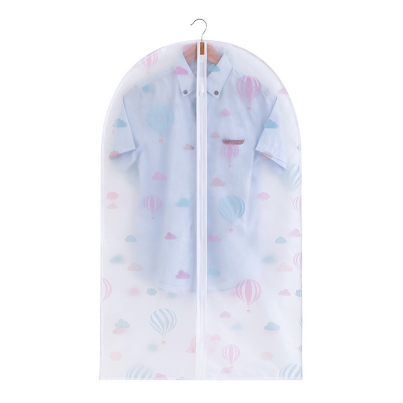 Cute Pattern Transparent Wardrobe Coat Storage Hanging Bag Clothes Dust Cover Hanging Bag Clear Garment Suit Dress Protect Cover