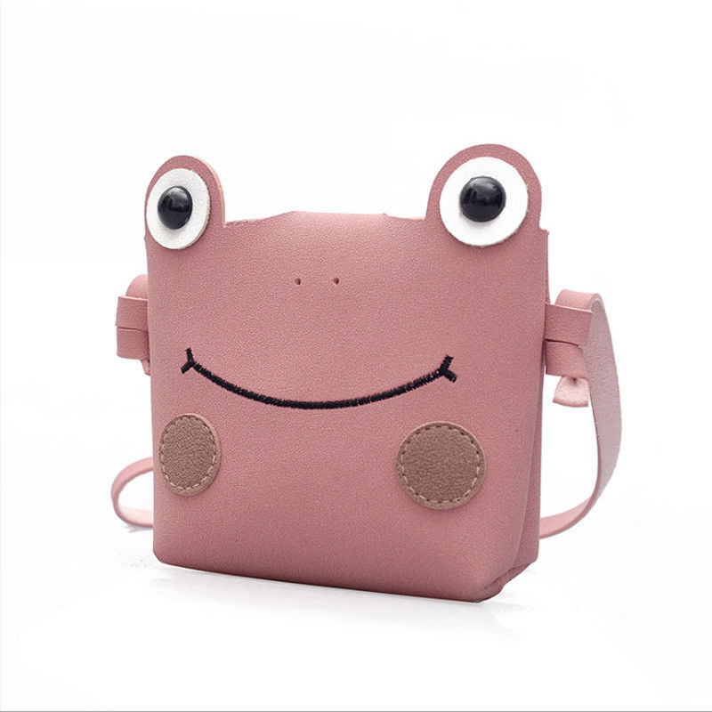 Cute Mini Bags Children Handbag For Girls Cartoon Frog PU Leather Shoulder Bag Kids Messenger Bags