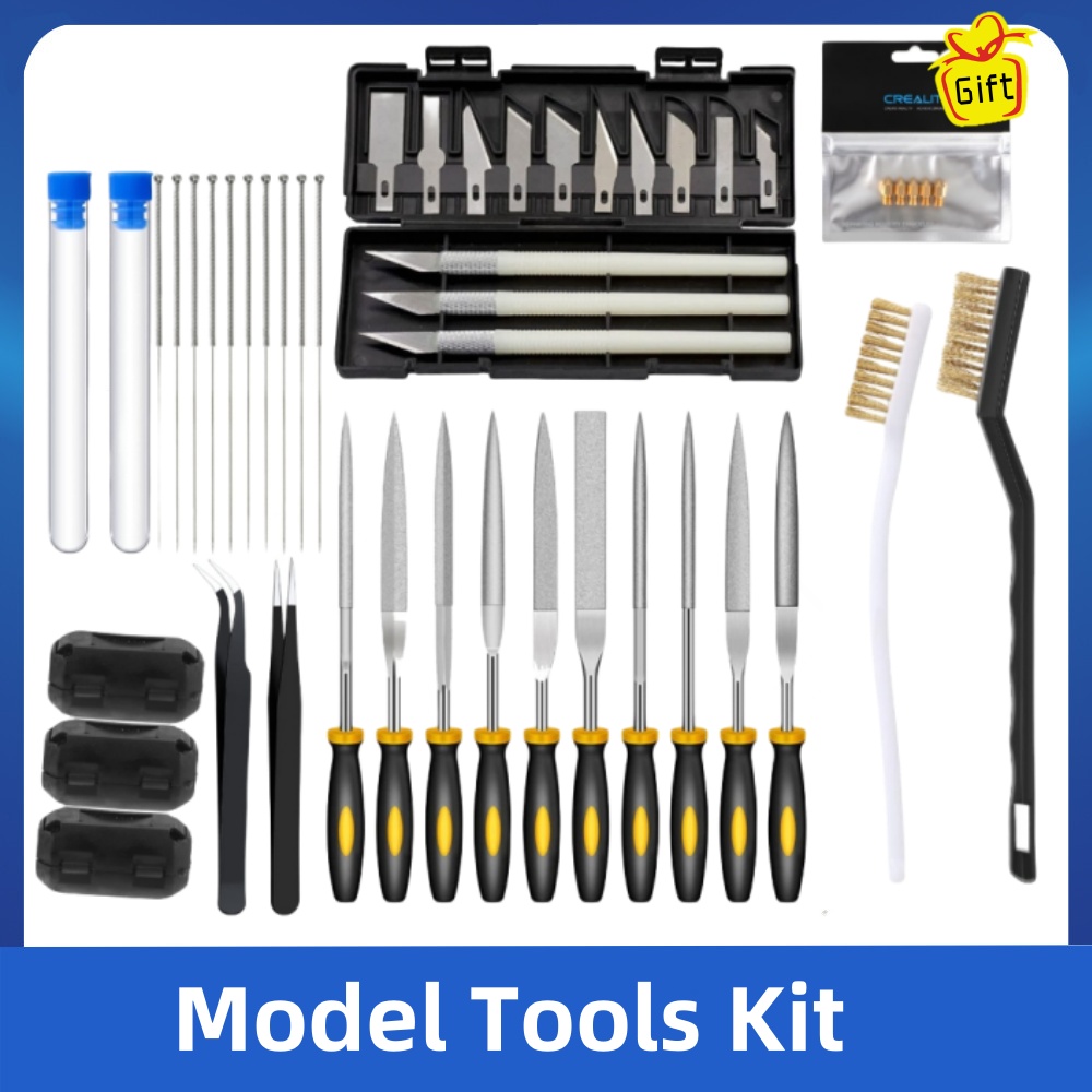 Kit de herramientas para impresora 3D, accesorios para impresora 3D, kit de herramientas modelo que incluye herramienta de desbarbado, juego de cuchillos para hobby, juego de cuchillos para arte, cortador de tubos: Rojo