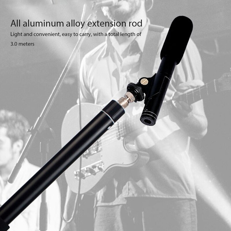 Live Equipment,Live Microphone 300cm Microphone Telescopic Pole Movie Live Recording Interview Boom
