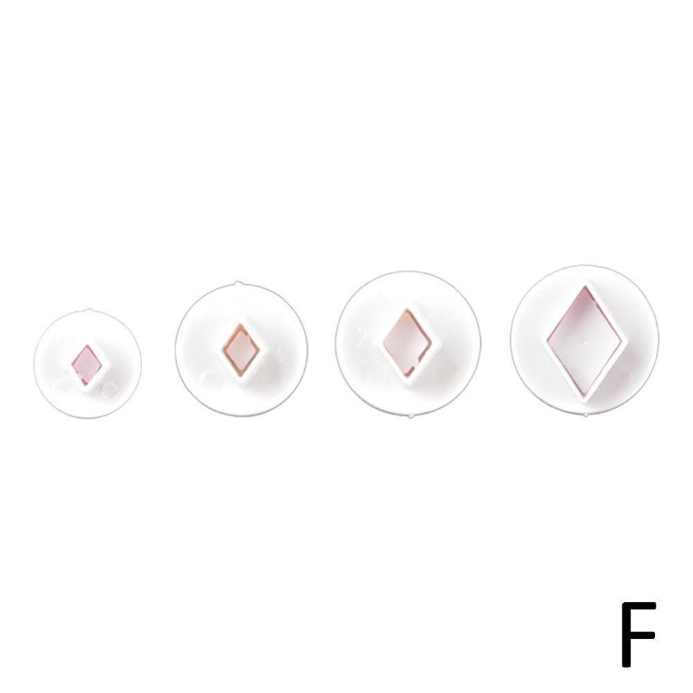 1pcs Plunger Fondant Cutter Cake Tools Cookie Mold Mould Craft Bakeware 3D Biscuit Style DIY 10 S8C0: diamond