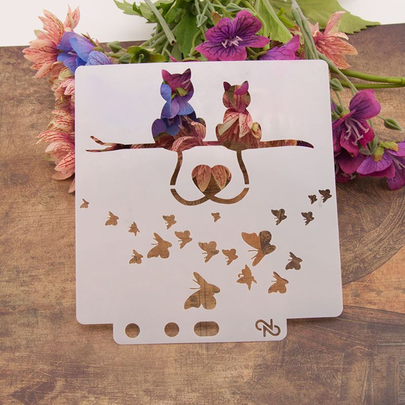 Kærlighed til kat stencils skabelon maleri scrapbooking prægning stempling album cr