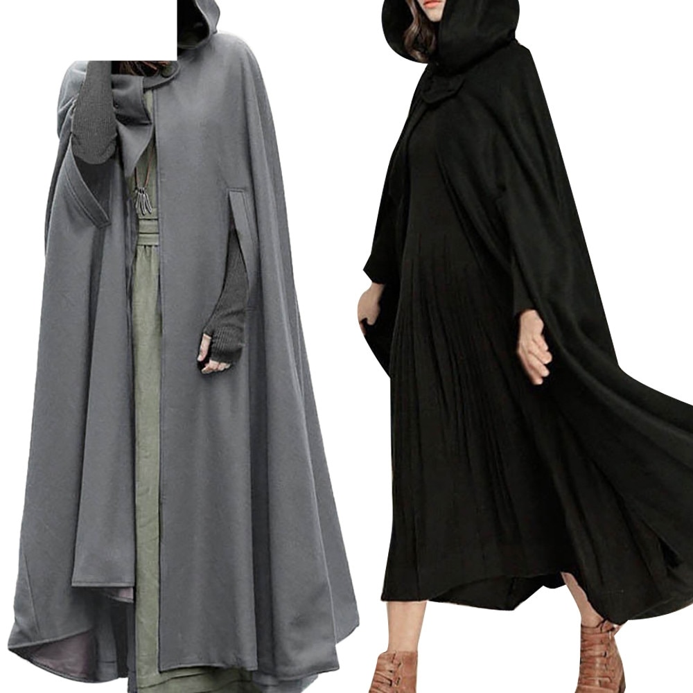 JAYCOSIN femmes manteau Trench ouvert à capuche avant Cardigan automne hiver manteau Cape Cape Poncho Plus 18OCT23