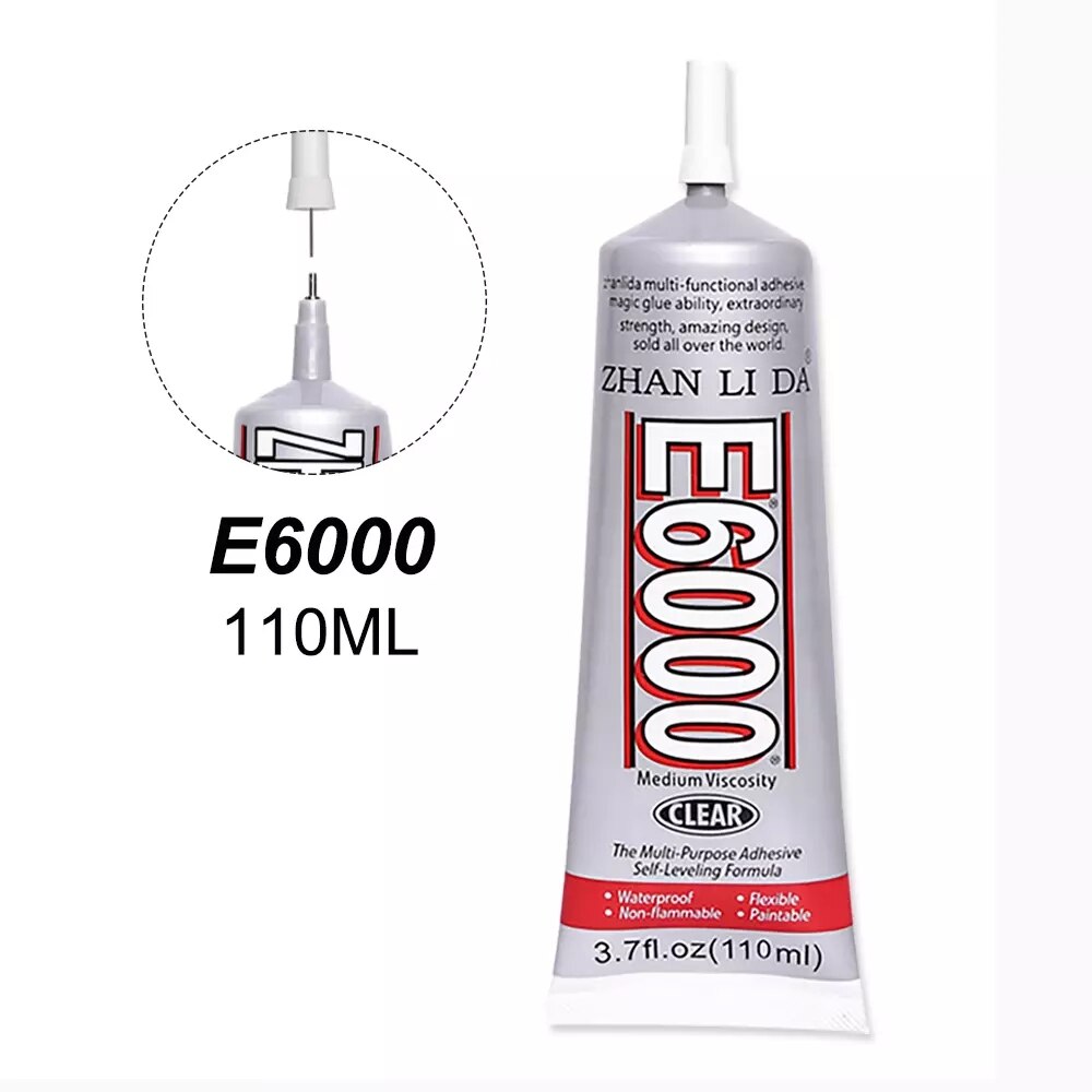 Pegamento Super T6000 para ropa, adhesivo de alta temperatura de 110ML, para piedra, Metal, madera, tela, textil, cuero, plástico, E8000, B7000, E6000, E7000: E6000 110ML