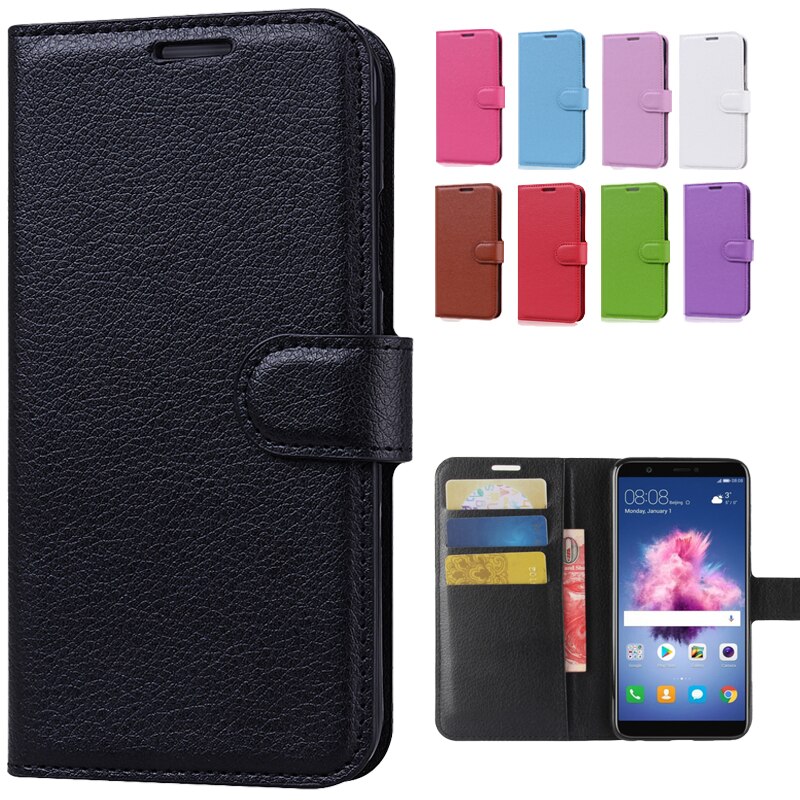 Flip Case For Huawei P Smart Leather Case For Huawei P Smart Back Cover Phone Cases For Huawei P Smart FIG-LX1 Cover Coque