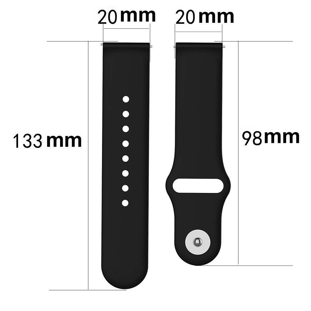 reloj deportivo de silicona de repuesto de 20mm correa de muñeca para Garmin Vivoactive3