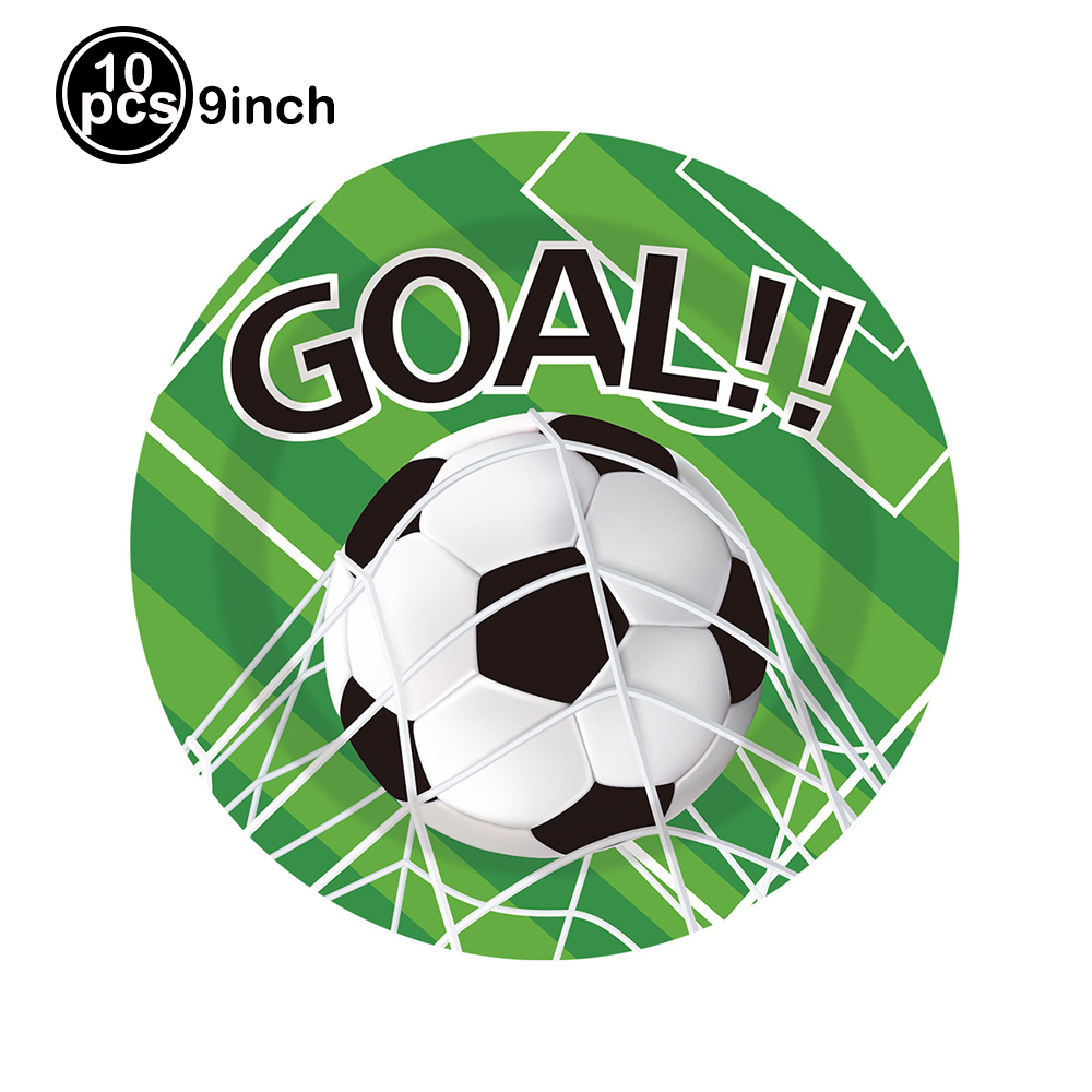 Soccer Party Disposable Tableware Paper Plates Cups Napkins Tablecloth Soccer Birthday Party Decoration