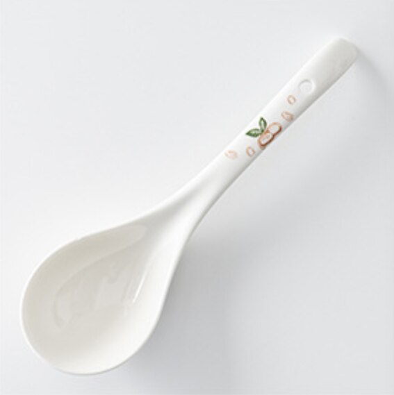 Ceramiczna łyżka chińska duża łyżka robić zupy długa rączka łyżka robić zupy prosta gruba ceramiczna łyżka robić zupy na łyżka robić serwowania: 1