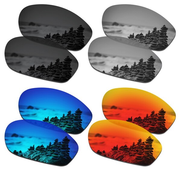 SmartVLT Replacement Lenses Polarized for Oakley Encounter Sunglasses - Multiple Pairs Packed: 4 Pairs Packed