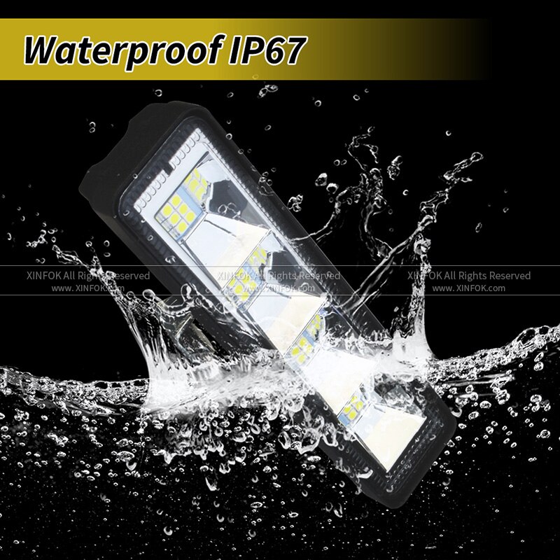 Xinfok Auto Led Licht Werk Spot Flood Beam 3030 Smd Dc 12-24 Volt 72 Watt 6500K Verlichting voor Vrachtwagen 4X4 4WD Suv