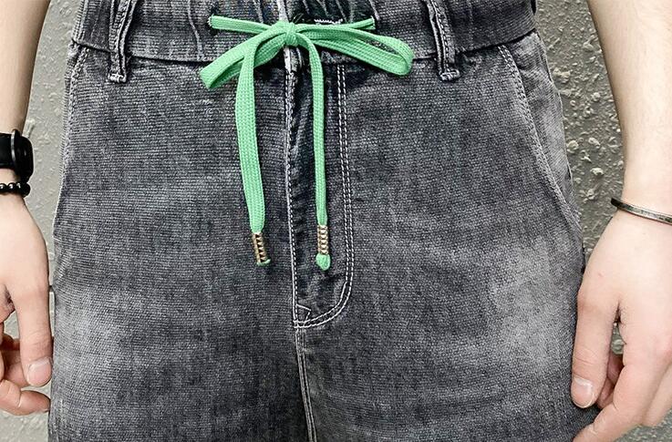 Høst klassisk menn uformelt mellomhøyde rette jeans lange bukser komfortable bukser løs passform herreklær herrejeans