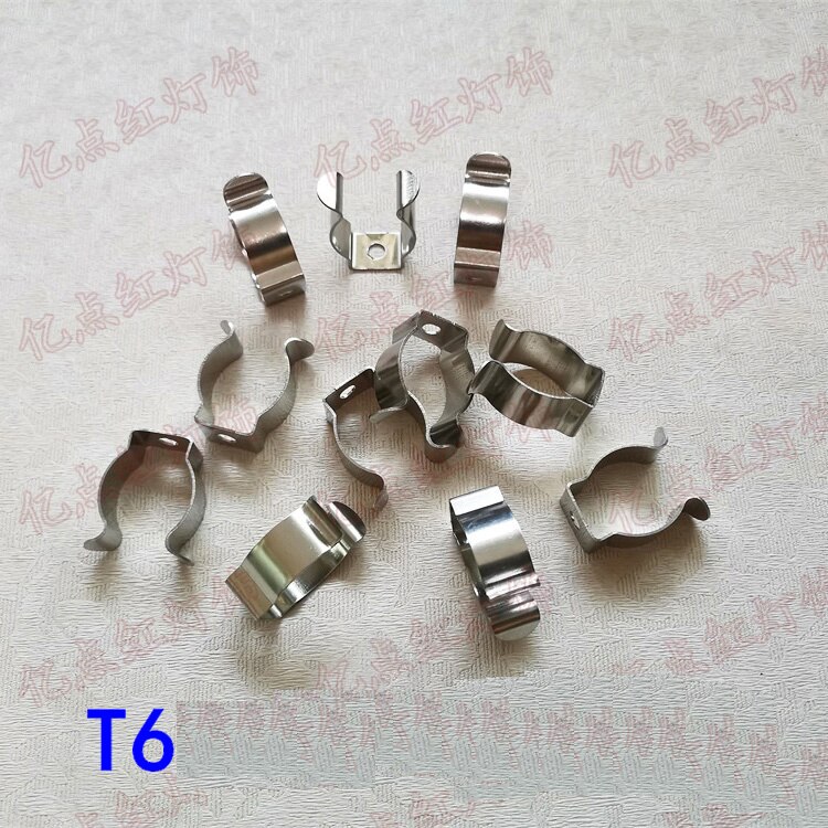 T4 T5 T8 Stainless steel material, Fluorescent Tube Clip Holders, Tube Holder LED Tube Lamp Bases Bracket U Clips Easy Install: T6 stainless steel