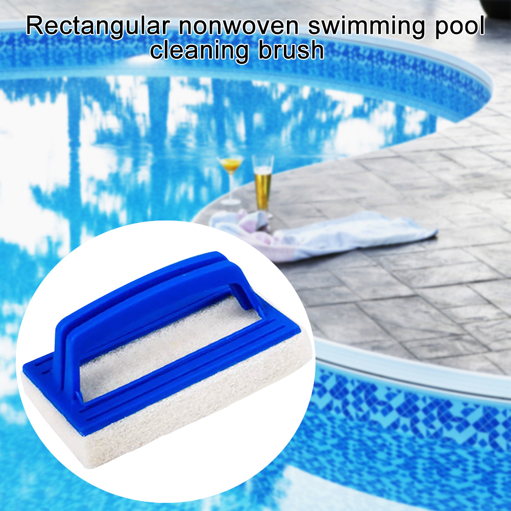 Brosse de nettoyage pour piscine | Portable avec poignée suspendue pour baignoire Spa brosse de nettoyage douce, évier de piscine Non tissée outil mural pour épurateur rectangulaire