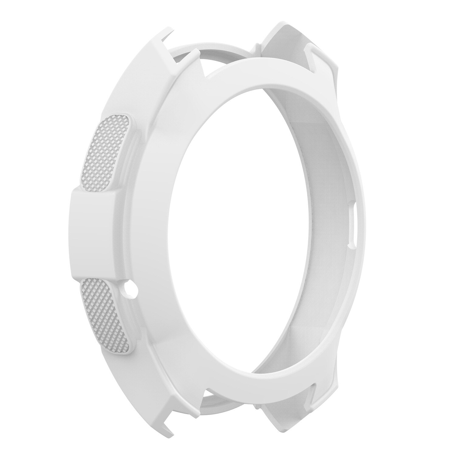 Beskyttende silikoneskind cover til samsung galaxy watch 42mm sm -r810 sm-r815 8 farver erstatnings cover covers: Hvid
