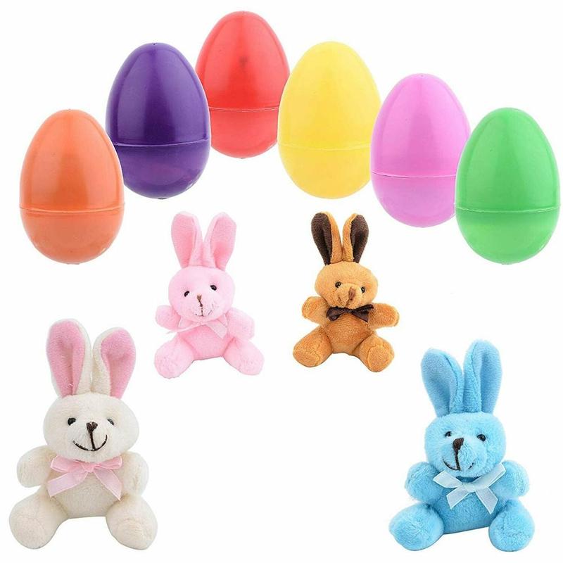 Easter egg plastic decorative opening gashapon egg diy shell F8G0