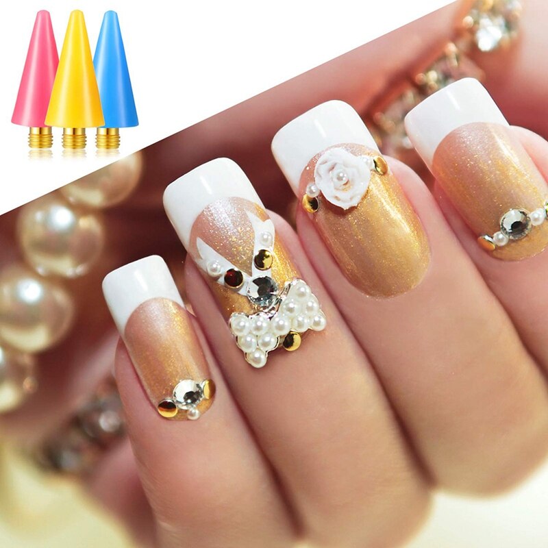16 Pieces Nail Rhinestones Picker Replacement Head Tips For Nail Dotting Pen To Pick Up Nail Gem Jewelry