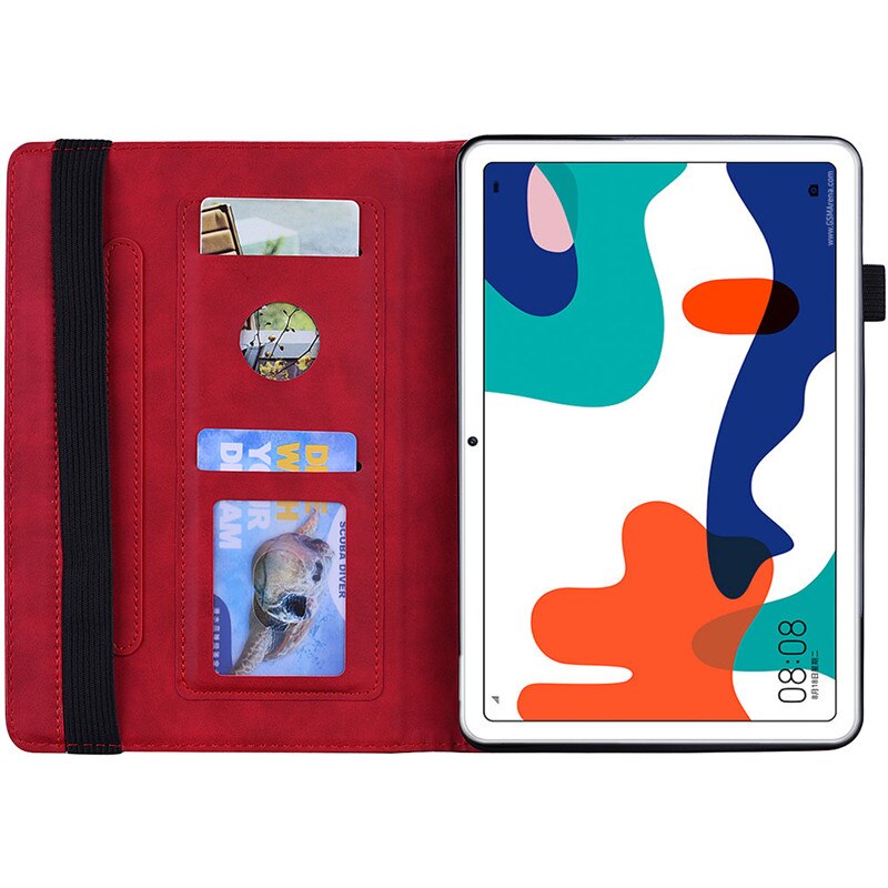 3D Reliëf Case Voor Huawei Matepad BAH3-W09 BAH3-AL00 (10.4 ") card Slots Stand Cover Met Soft Tpu Back Shell