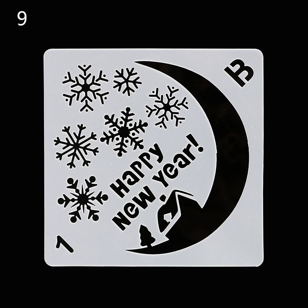 1Pc Christmas Theme Layering Stencils For Walls Painting Scrapbooking Stamp Album Decor Embossing Paper Card Template DIY Craft