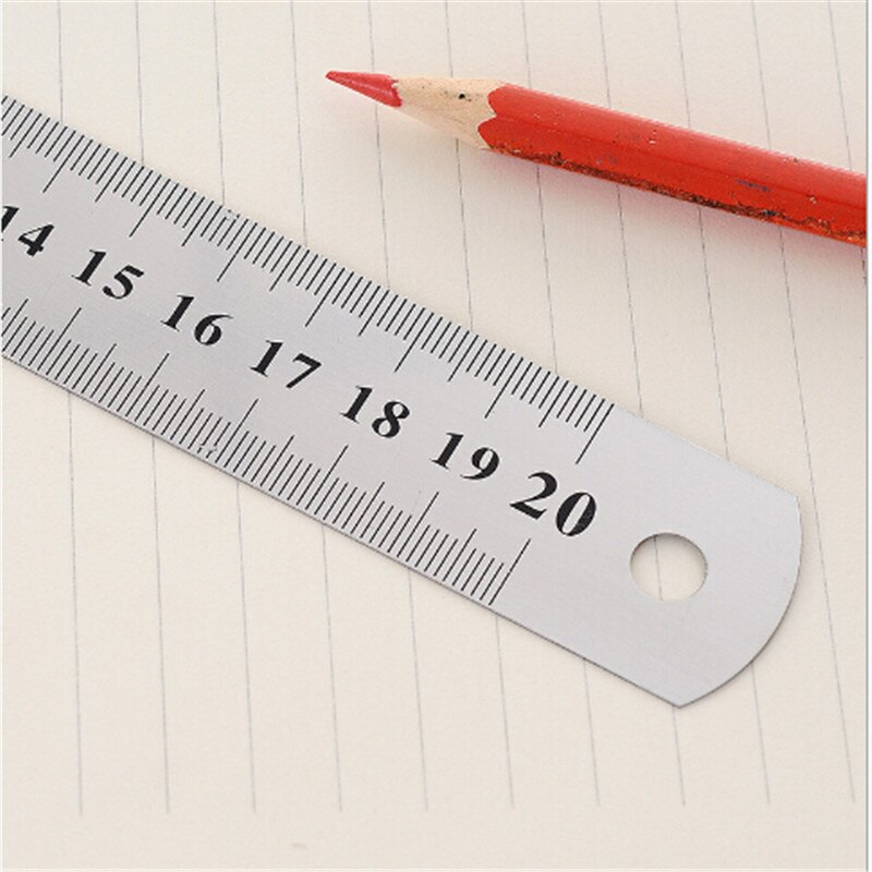 30 cm Stainless Steel Measuring Straight Ruler Metric Silver Double Side Tools Stationery Office School Supplies