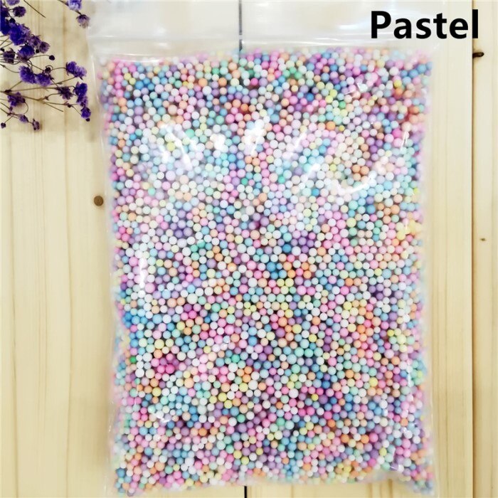 10000 stücke ~ 16000 stücke 2-3,5mm 4-6mm Polystyrol Styropor Kunststoff Pastell Schaum Mini Perlen ball DIY Schleim Assorted Farben Dekoration