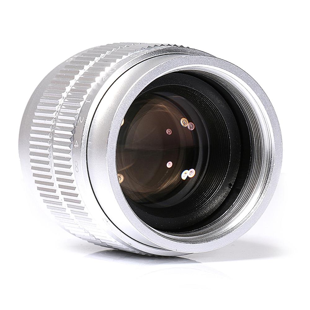 Fujian – objectif argenté 35mm F1.7 pour Canon EF-M, grande ouverture, CCTV, film C, monture caméra sans miroir