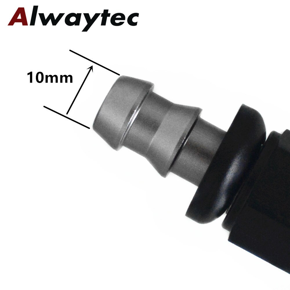 Anodized Aluminum AN Push Lock Quick Disconnect Swivel Hose Barb Fitting for Braided Fuel Hose Line