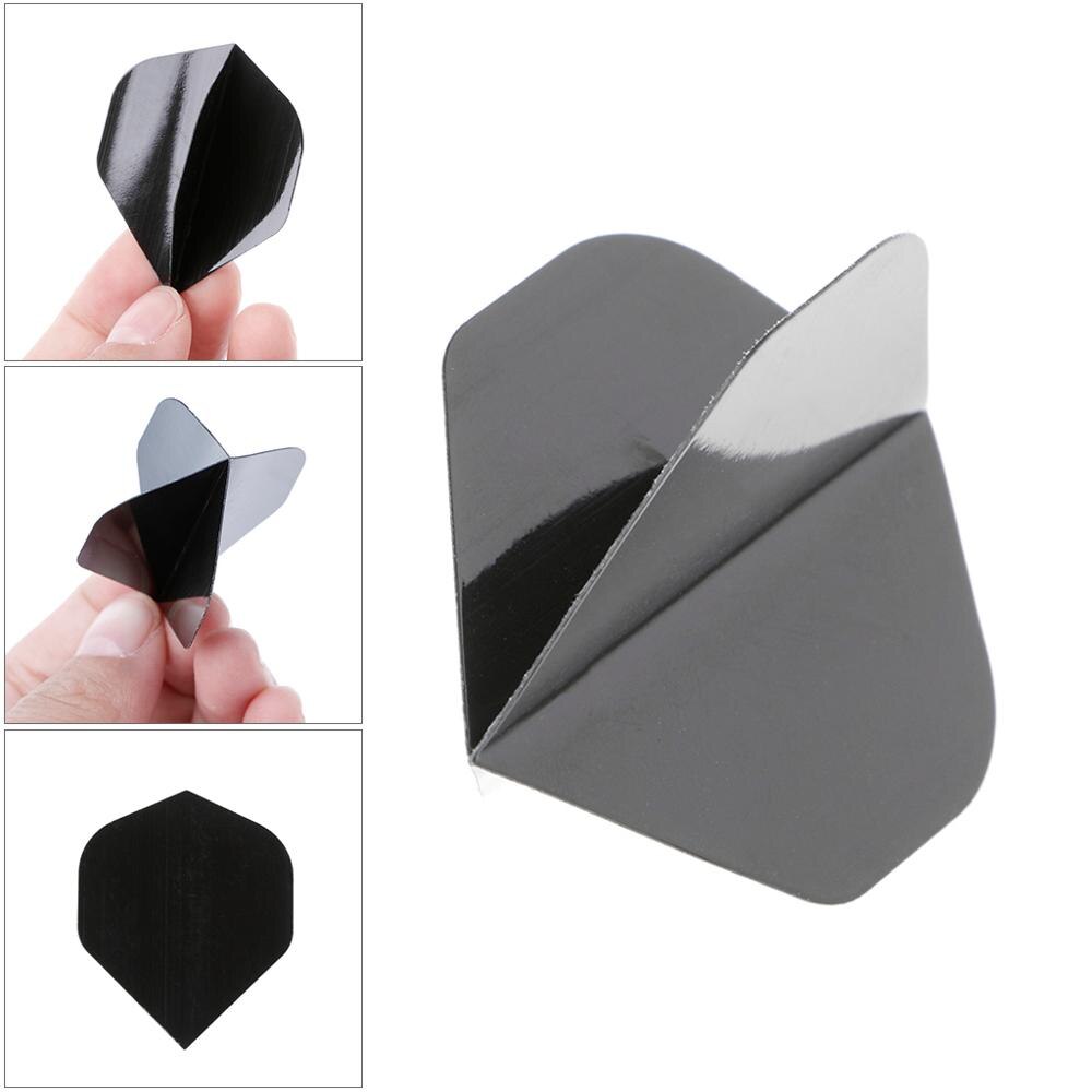 30 Pcs Simple Pure Black PET Dart Flights