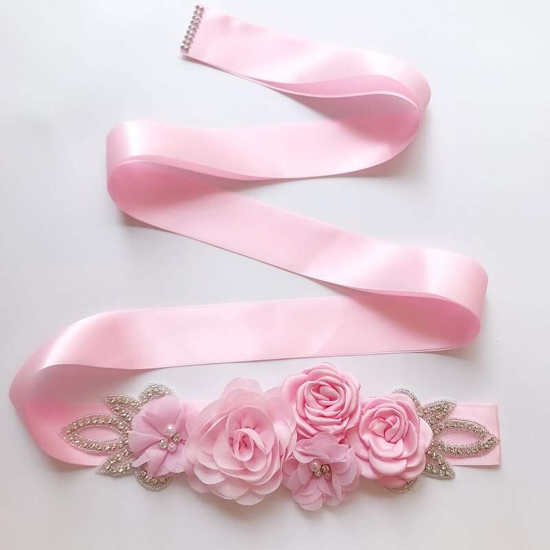 Cinturón de Flores de 8 colores, accesorios del vestido de novia Flores para cinturón, Ceinture Mariage