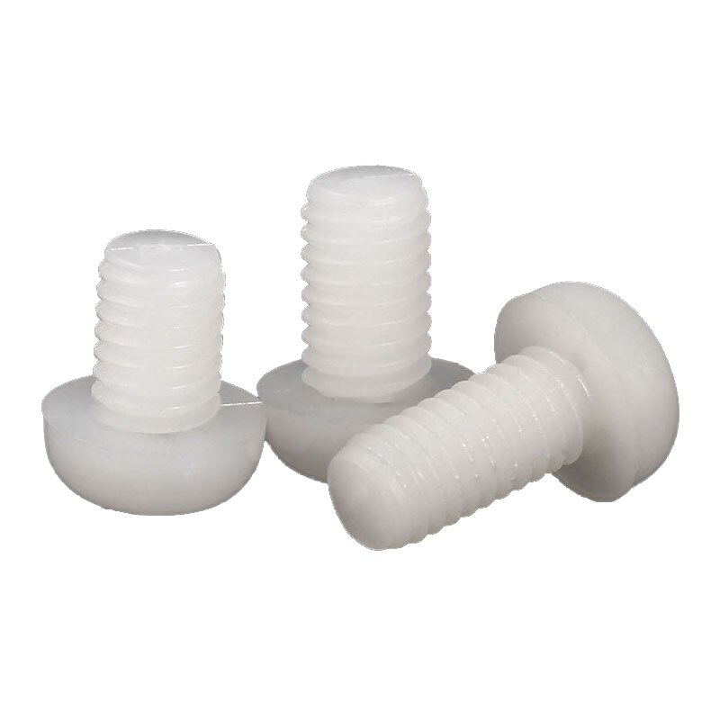 Vis à tête cylindrique Phillips en Nylon blanc, 5mm, M5 x 8 10 12 15 25 30 35 40 50mm, croix en plastique, boulons à tête ronde encastrés