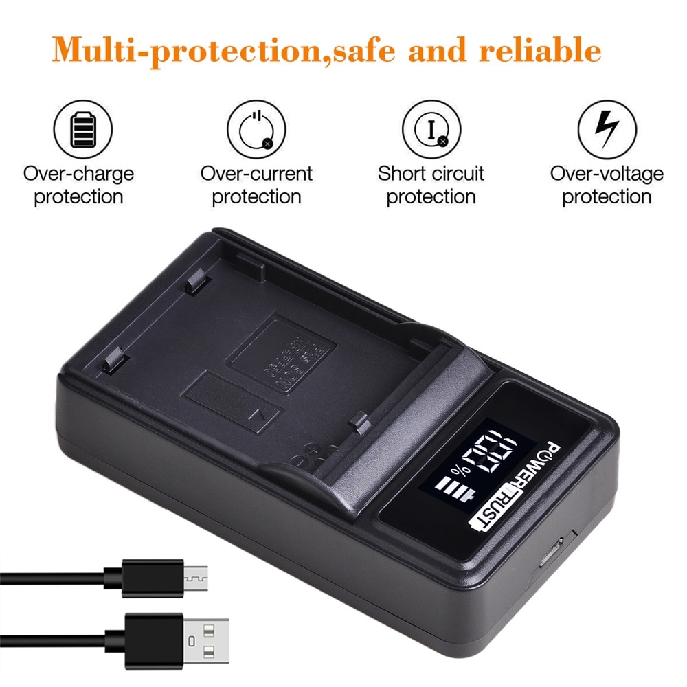 PowerTrust Rechargeable Battery Pack for Sony NP FF71, NP FF70, NP-FF71S Replacement INFOLITHIUM F Series Battery