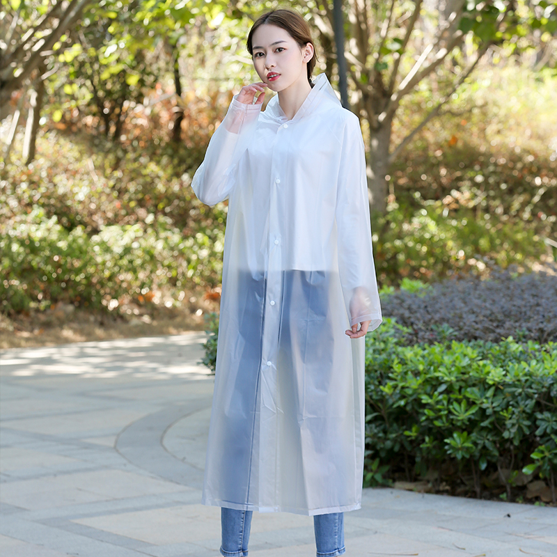 Mode PVC vrouwen En mannen Regenjas Verdikte Waterdichte Poncho Jas Transparante Camping Capuchon Voor Volwassenen Lange Regenjas