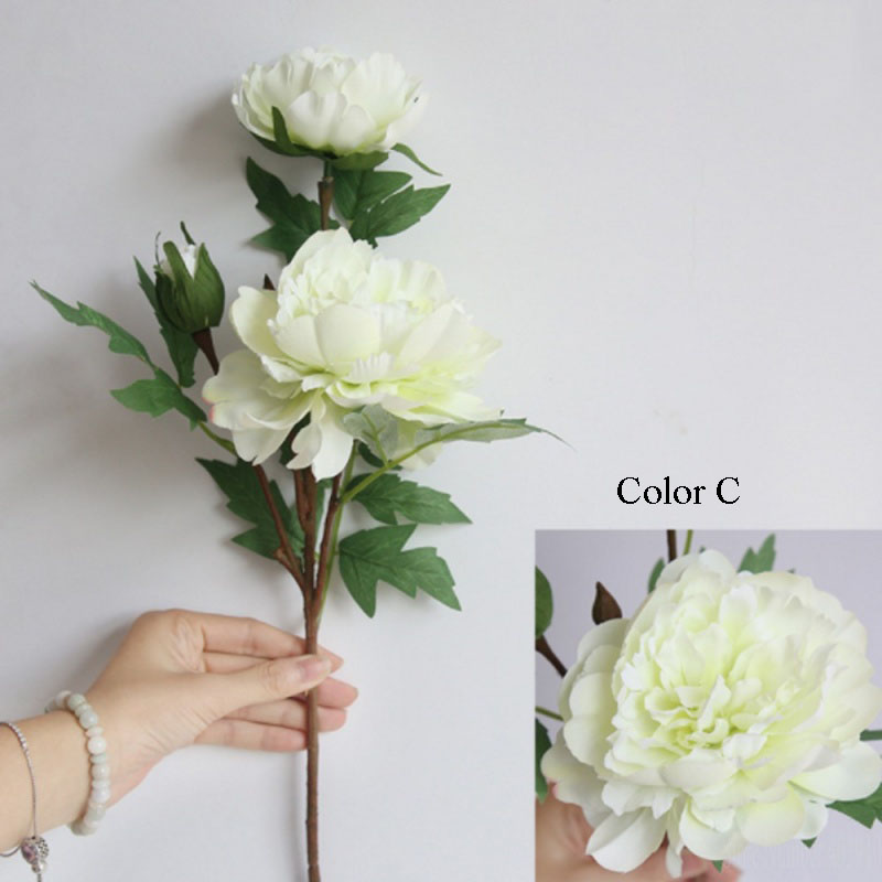 Flores artificiales de seda, ramo de flores de peonía, Hortensia nupcial, decoración, 2022
