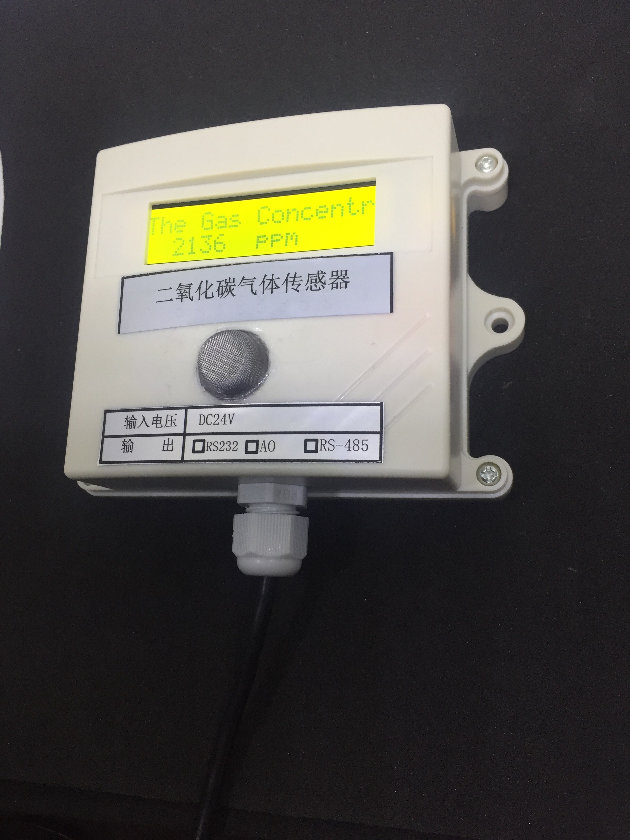 carbon dioxide Gas concentration sensor transmitter CO2 gas sensor online detection 485 plc use