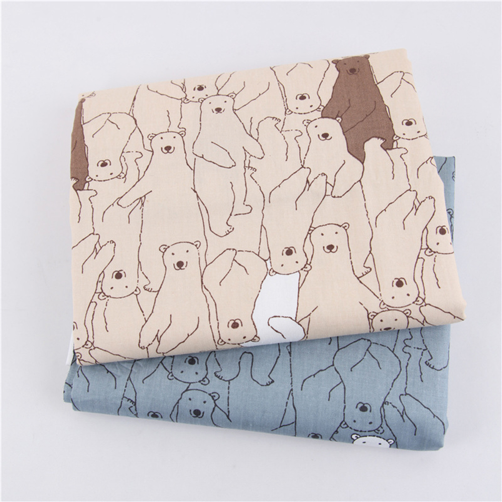 DIY Handmade Cotton Fabrics Patchwork Cloth Group Cotton Cloth DIY Forest Bear Animal Pattern Manual Cloth For Baby & Children