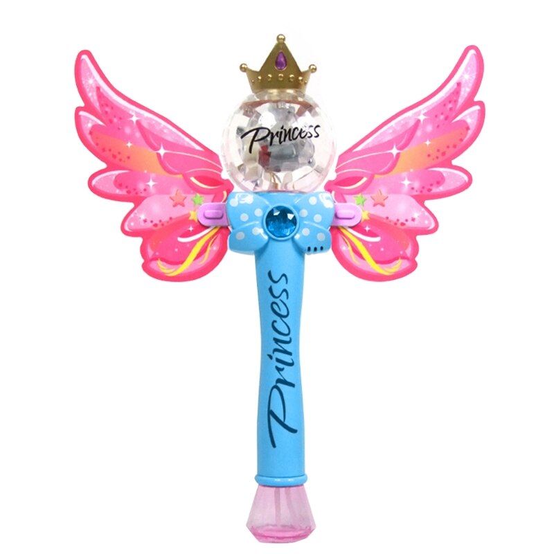 Kinderen Bubble Machine Bubble Blower Bubble Maker Met 2 Bubble Oplossingen Inbegrepen Populaire Fee Stok Ontwerpen Met Licht