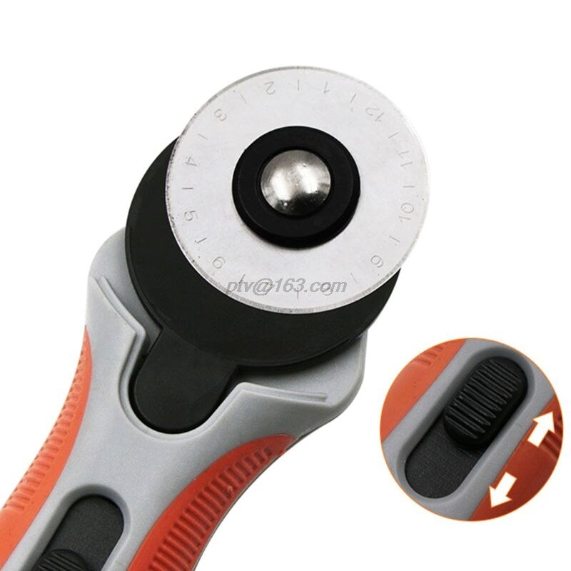 Rueda rotativa de rodillo de Patchwork de 45mm, cortador redondo, herramienta Artesanal de cuero para coser a medida con cuchillas, corte de papel de tela