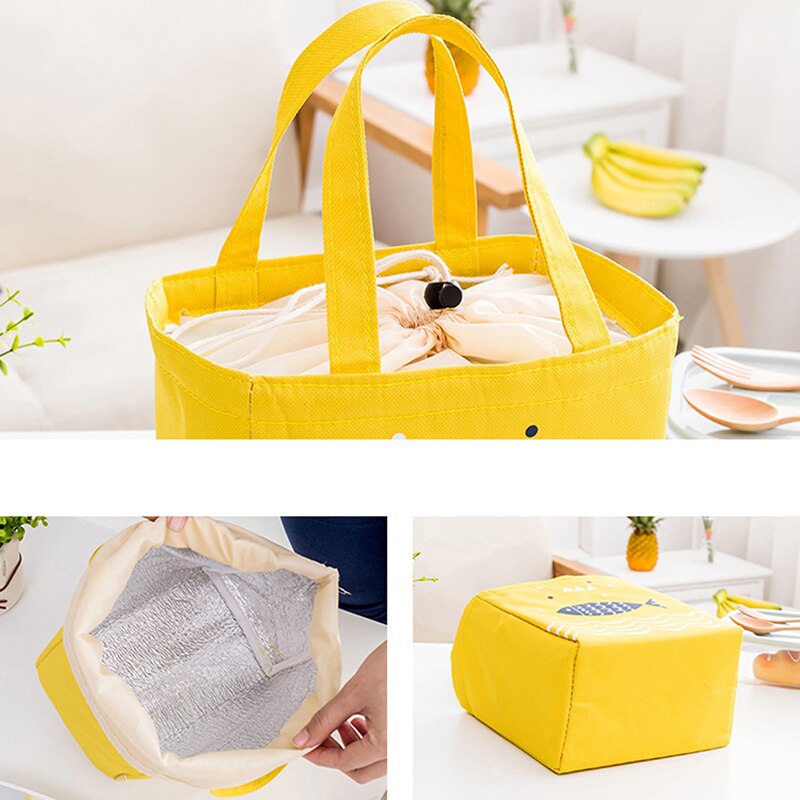 Vrouwelijke Lunch Voedsel Box Zak Geïsoleerde Thermische Voedsel Picknick Lunch Tassen Voor Vrouwen Kids Mannen Cooler Tote Bag Case