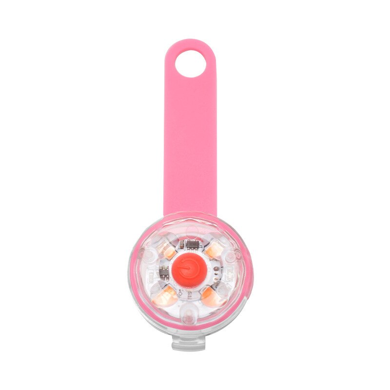 Collier lumineux LED avec chargeur USB pour chien, pendentif de nuit, accessoires Anti-perte, étiquette lumineuse pour chien: Pink
