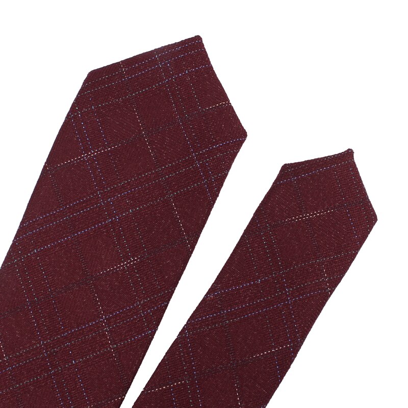 Cravate en laine de coton pour hommes | Cravate de décontractée, cravate étroite à carreaux, Corbata Slim, cravate de mariage, costumes d'affaires