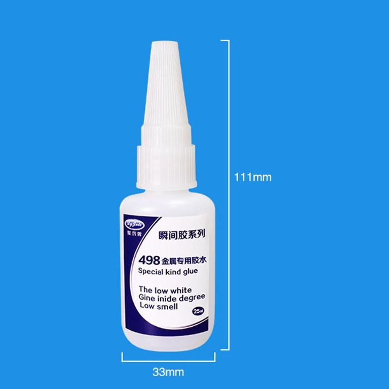 Pegamento de JL-498 de 25ml, hierro, acero inoxidable, aleación de aluminio, soldadura de Metal, secado rápido, fuerte reparación adhesiva