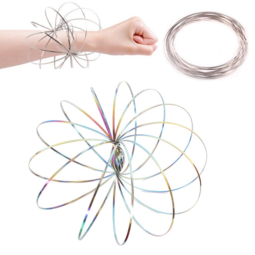 Farverig spinner flow legetøj flydende arm ring legetøj foråret legetøj scene magisk armbånd dekompression legetøj til jul: Farverig