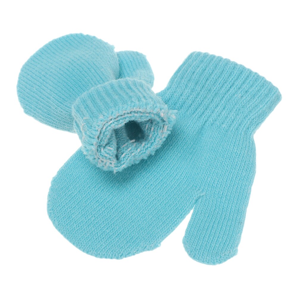 1-4 jaar oude gebreide handschoenen voor kinderen, winterwarm, wanten met lange vingers, meisjes, jongens, snoepkleur, mooie vingerloze handschoenen
