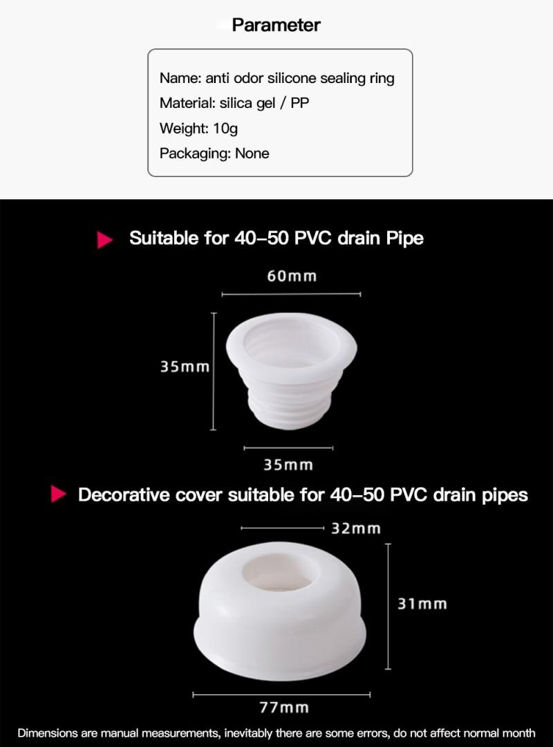 Badkamer Geur-Proof Lek Core Siliconen Down De Waterleiding Draininner Core Keuken Badkamer Riool Afdichting Lek Thuis accessoires