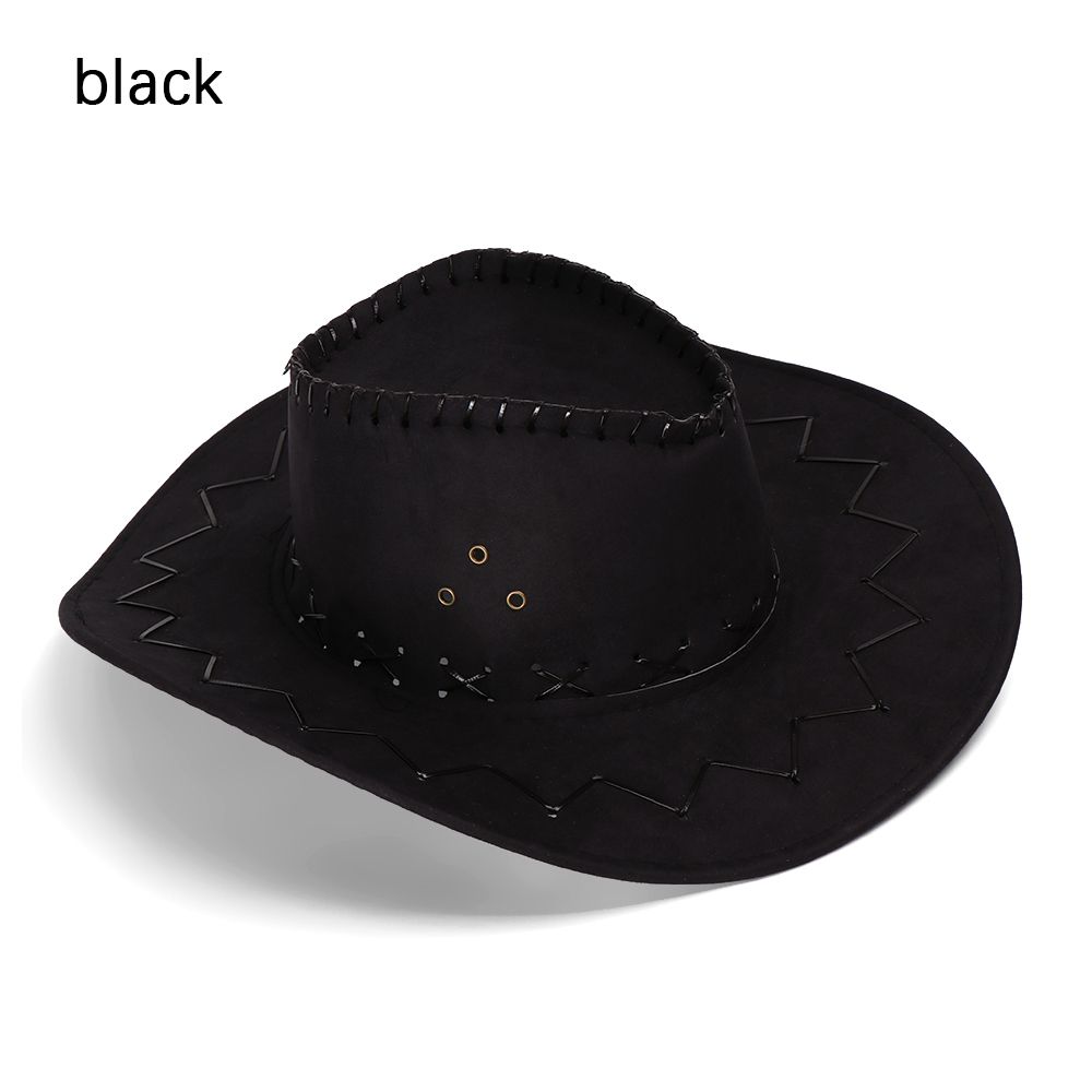 Sombrero de vaquero de gamuza occidental para hombre y mujer, gorros de vaquera a la , vestido de West, sombreros de , gorra Unisex: BLANCO