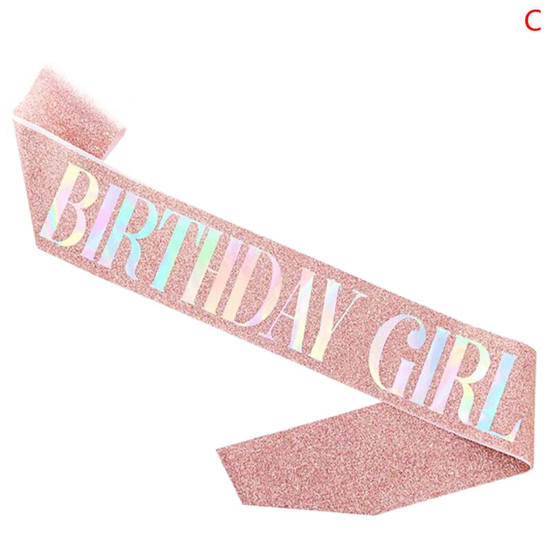 Ceinture en Satin pour anniversaire de 21 ans, fournitures de fête pour reine et fille, décoration d'anniversaire: C
