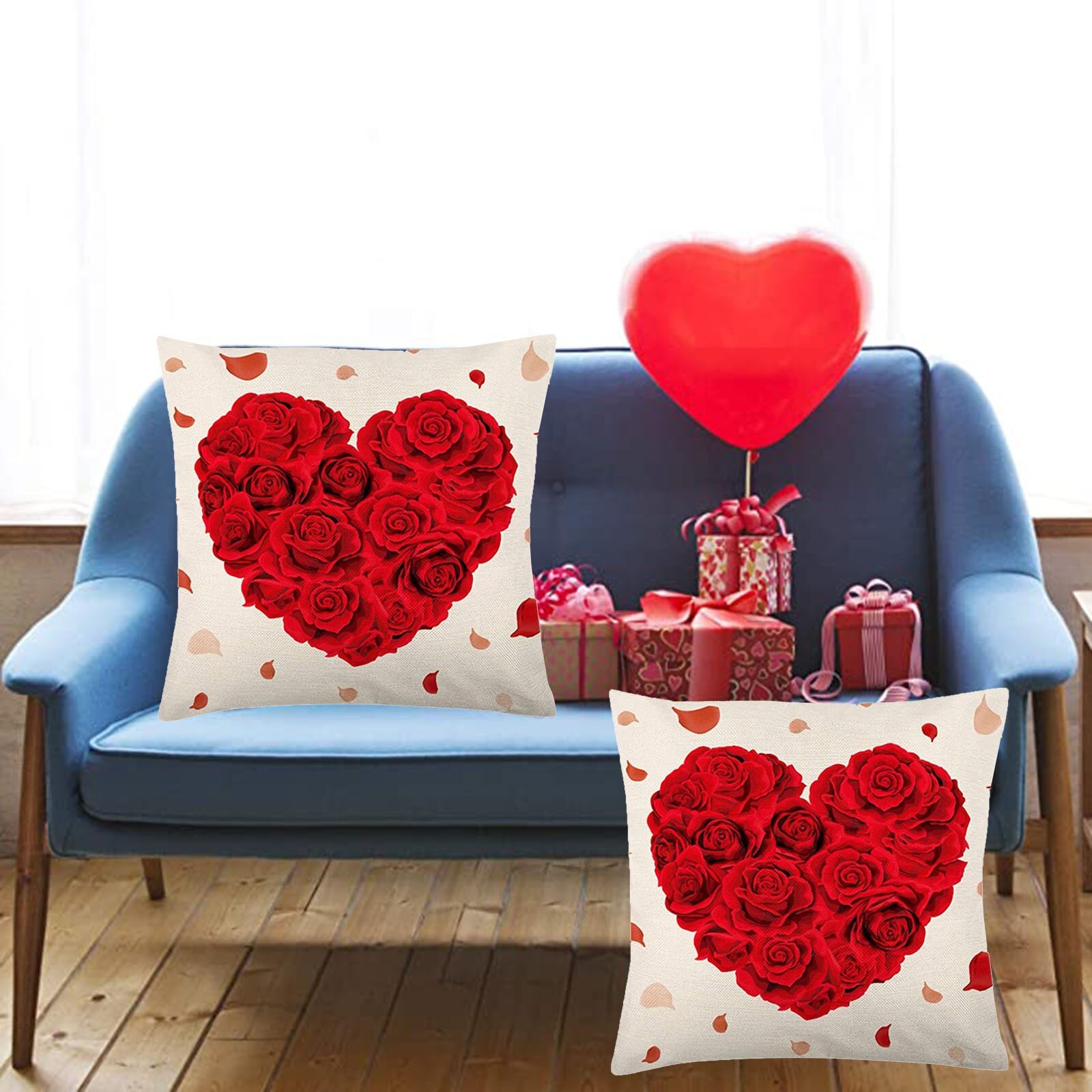 4PC Heimat Valentinstag Kissenbezug Dekorative Kissen fallen Kreative Kissen fallen Hause Schlafzimmer Dekorationen für Liebhaber #50