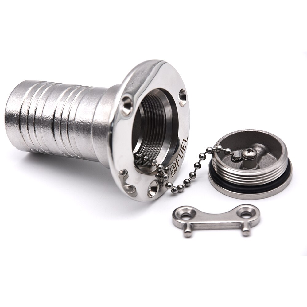 Boat Deck Filler 316 Stainless Steel Deck Diesel Fill Port Key Cap 38mm Marine Hardware Deck Filler Caps